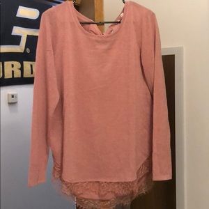 Lauren Conrad Dainty Blush Pink sweater